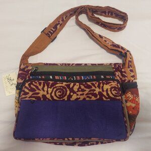 NWT Cotton Patchwork Voyager Bag